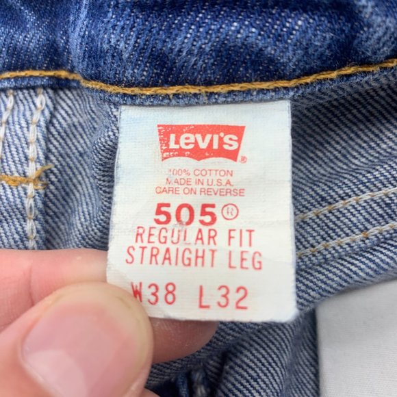 Levi's 505 Orange Tab Vintage Men's Denim Jeans Made in USA 38x26 - Picture 3 of 5